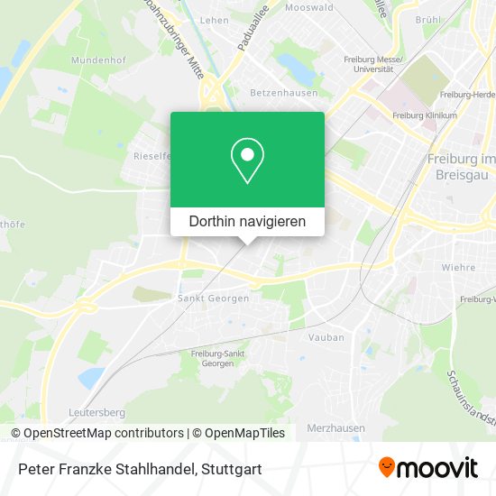 Peter Franzke Stahlhandel Karte