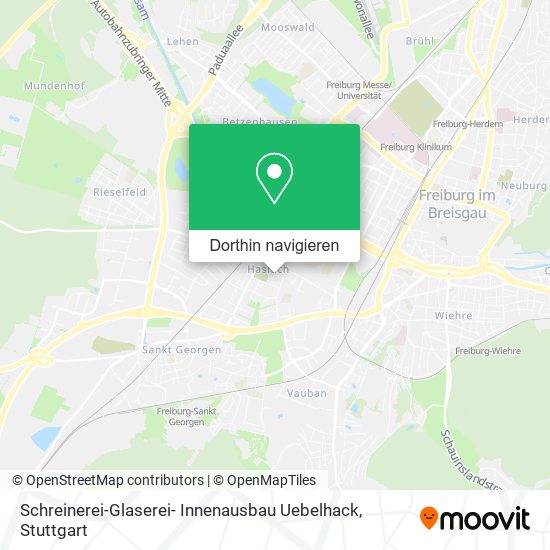 Schreinerei-Glaserei- Innenausbau Uebelhack Karte