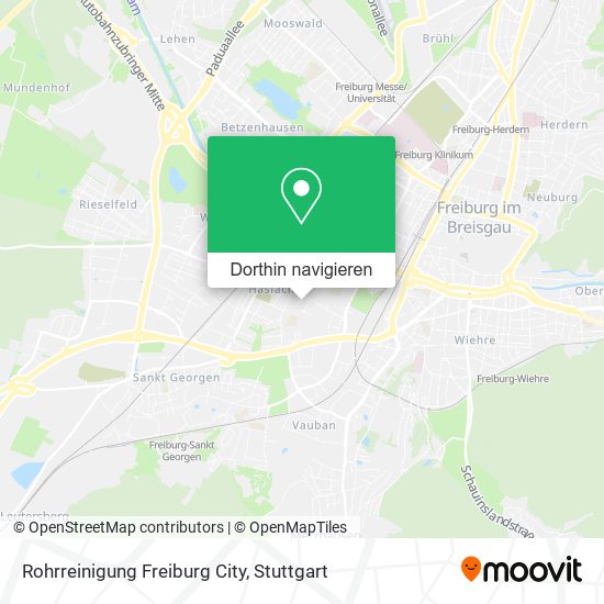 Rohrreinigung Freiburg City Karte