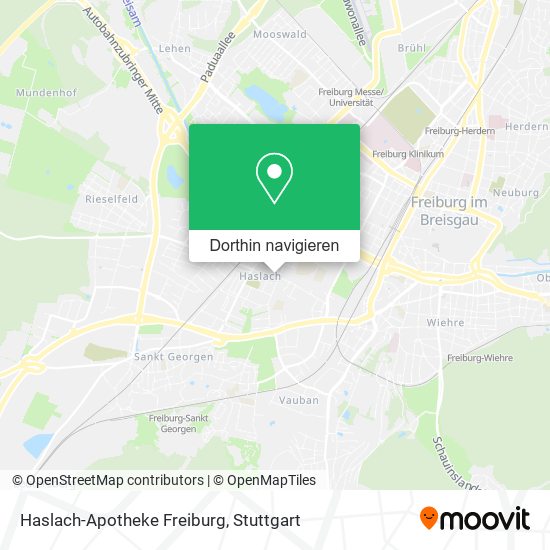 Haslach-Apotheke Freiburg Karte