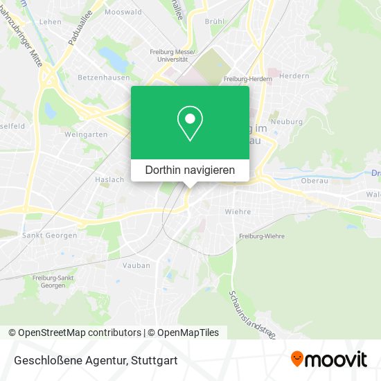 Geschloßene Agentur Karte