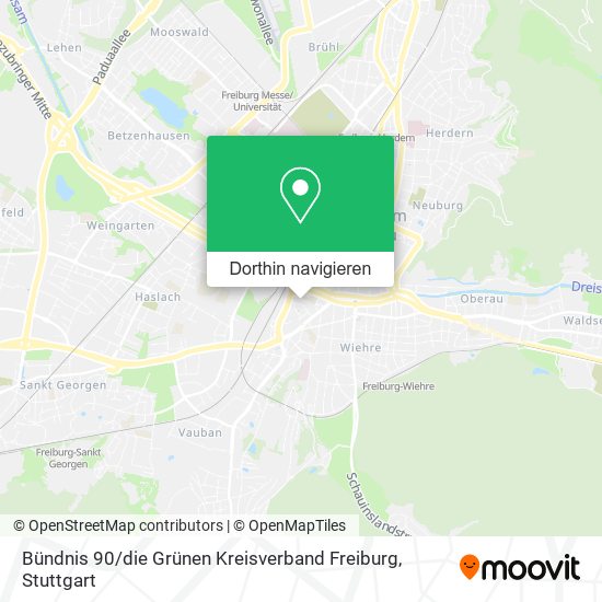 Bündnis 90 / die Grünen Kreisverband Freiburg Karte
