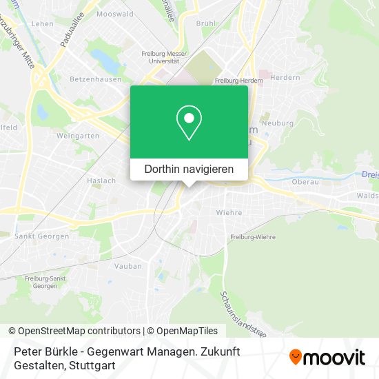Peter Bürkle - Gegenwart Managen. Zukunft Gestalten Karte