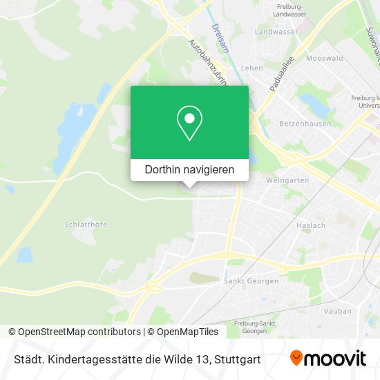 Städt. Kindertagesstätte die Wilde 13 Karte