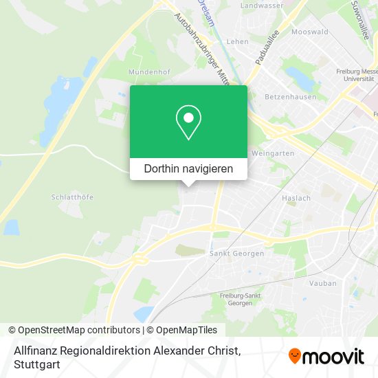 Allfinanz Regionaldirektion Alexander Christ Karte