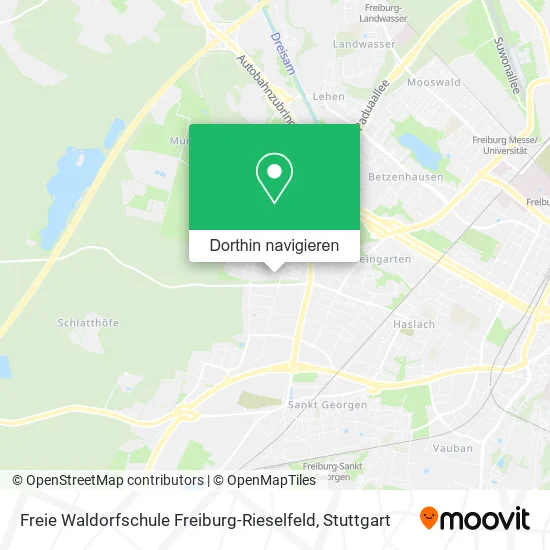 Freie Waldorfschule Freiburg-Rieselfeld Karte