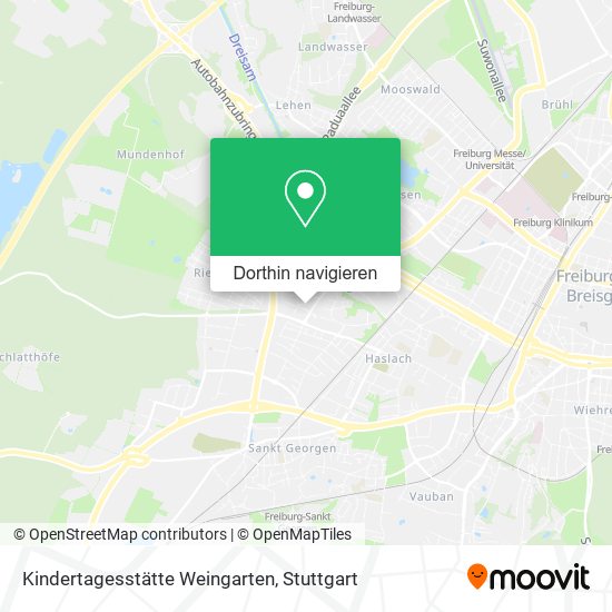 Kindertagesstätte Weingarten Karte