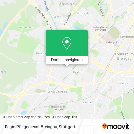 Regio Pflegedienst Breisgau Karte