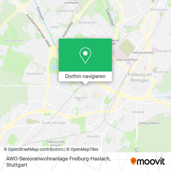 AWO-Seniorenwohnanlage Freiburg-Haslach Karte
