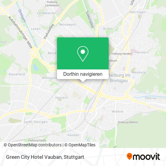 Green City Hotel Vauban Karte