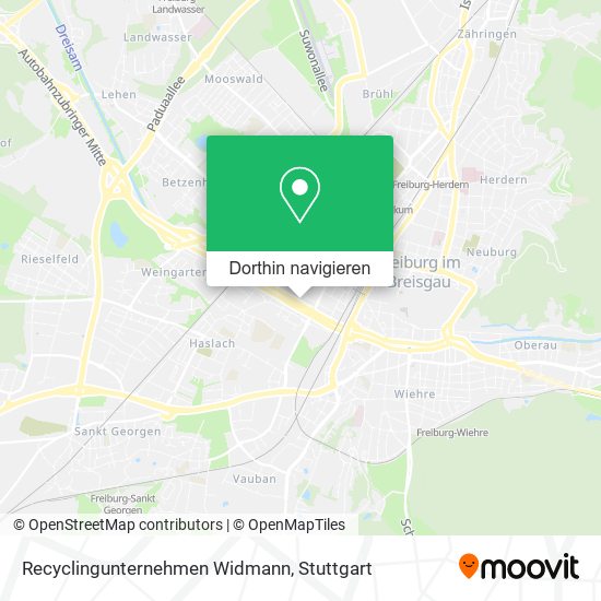 Recyclingunternehmen Widmann Karte