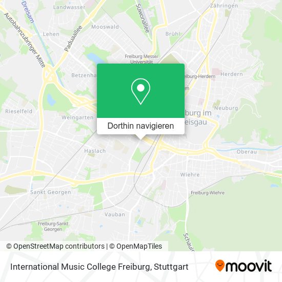 International Music College Freiburg Karte
