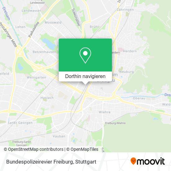 Bundespolizeirevier Freiburg Karte