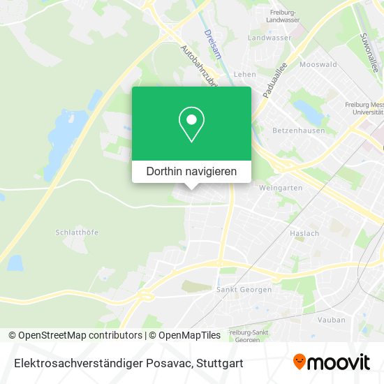Elektrosachverständiger Posavac Karte