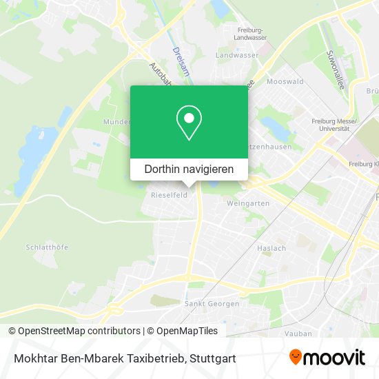 Mokhtar Ben-Mbarek Taxibetrieb Karte