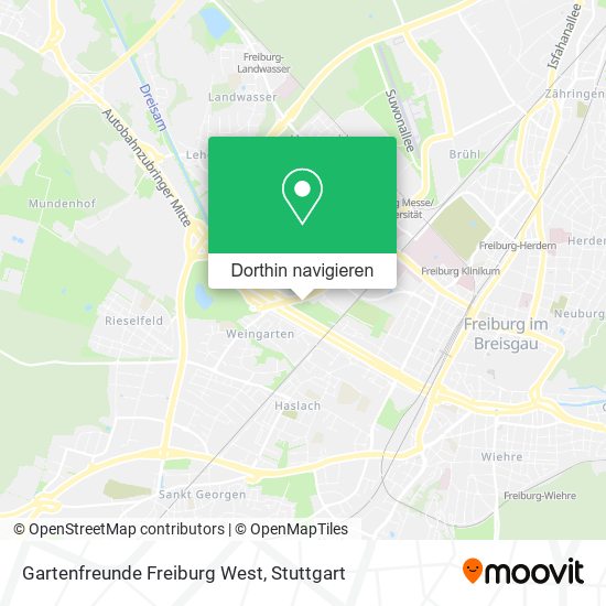 Gartenfreunde Freiburg West Karte
