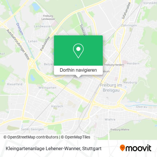 Kleingartenanlage Lehener-Wanner Karte