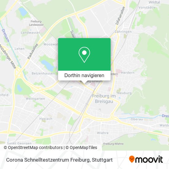 Corona Schnelltestzentrum Freiburg Karte