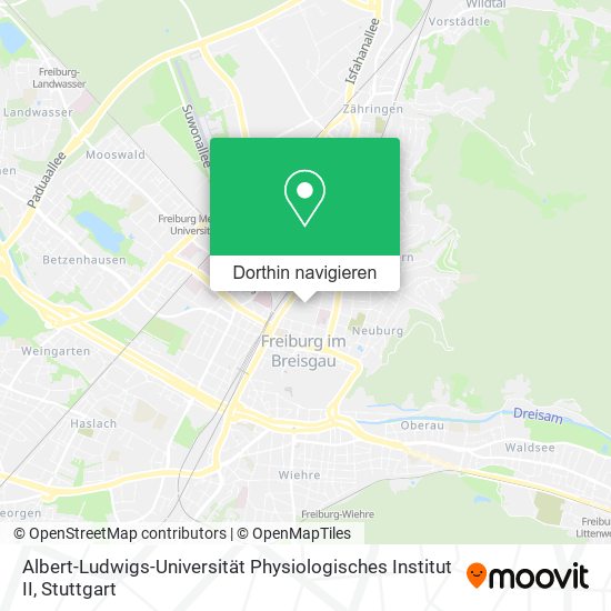 Albert-Ludwigs-Universität Physiologisches Institut II Karte