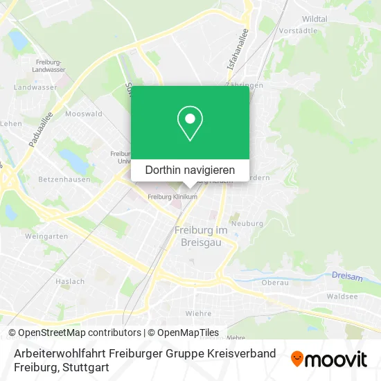 Arbeiterwohlfahrt Freiburger Gruppe Kreisverband Freiburg Karte