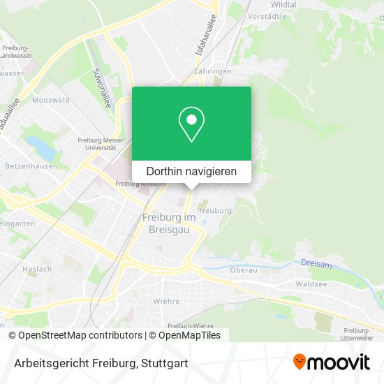 Arbeitsgericht Freiburg Karte