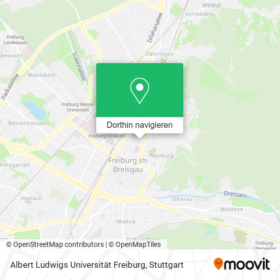 Albert Ludwigs Universität Freiburg Karte