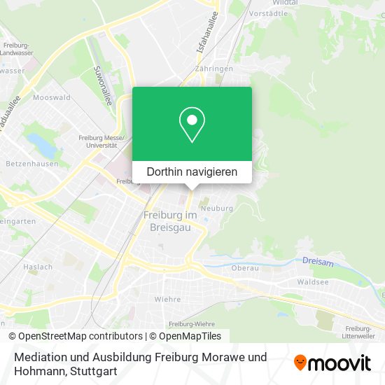 Mediation und Ausbildung Freiburg Morawe und Hohmann Karte