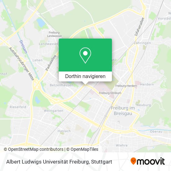 Albert Ludwigs Universität Freiburg Karte