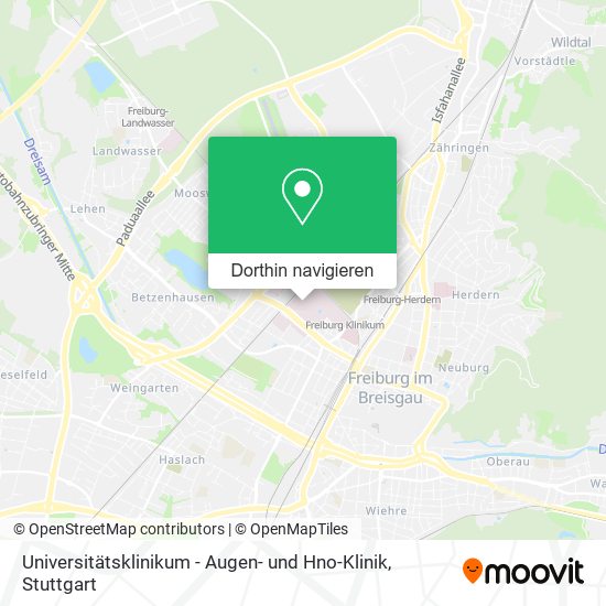 Universitätsklinikum - Augen- und Hno-Klinik Karte