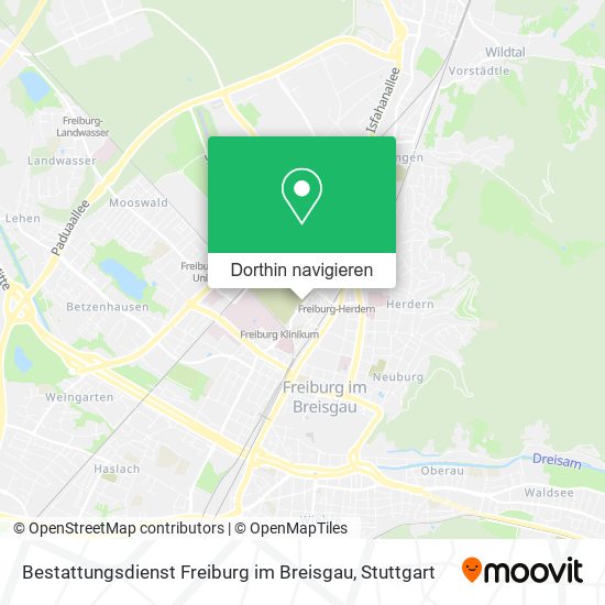 Bestattungsdienst Freiburg im Breisgau Karte