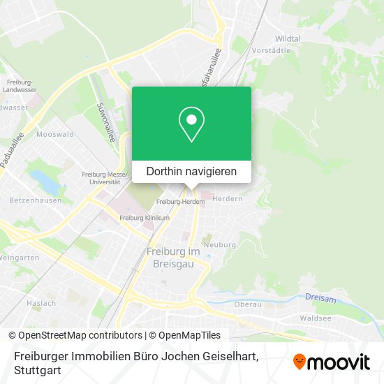 Freiburger Immobilien Büro Jochen Geiselhart Karte