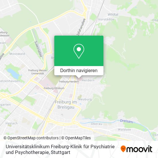 Universitätsklinikum Freiburg-Klinik für Psychiatrie und Psychotherapie Karte