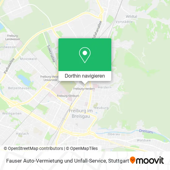 Fauser Auto-Vermietung und Unfall-Service Karte