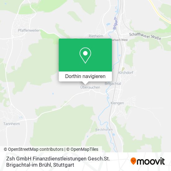 Zsh GmbH Finanzdienstleistungen Gesch.St. Brigachtal-im Brühl Karte
