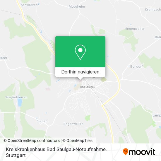 Kreiskrankenhaus Bad Saulgau-Notaufnahme Karte