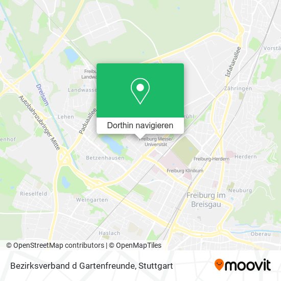 Bezirksverband d Gartenfreunde Karte