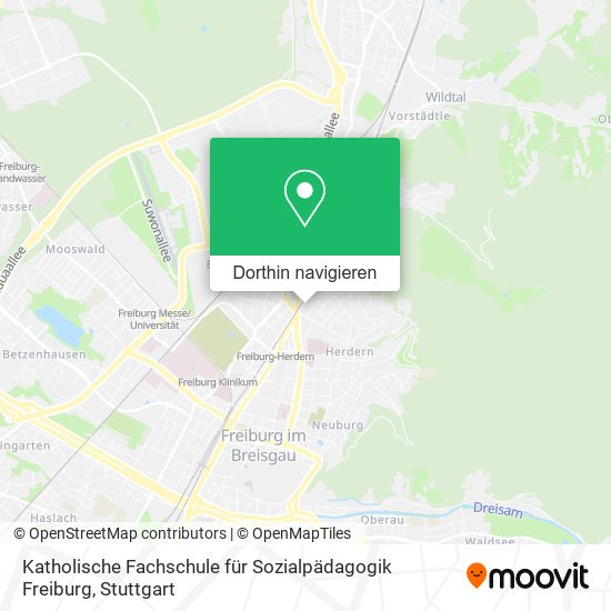 Katholische Fachschule für Sozialpädagogik Freiburg Karte