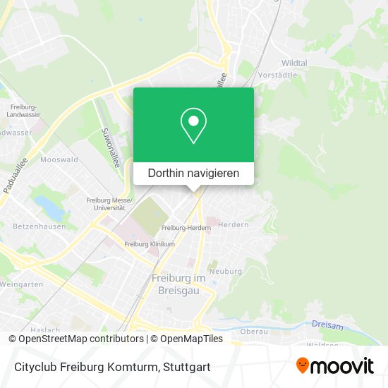 Cityclub Freiburg Komturm Karte