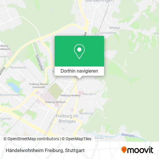 Händelwohnheim Freiburg Karte
