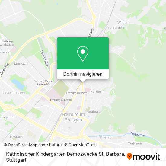 Katholischer Kindergarten Demozwecke St. Barbara Karte