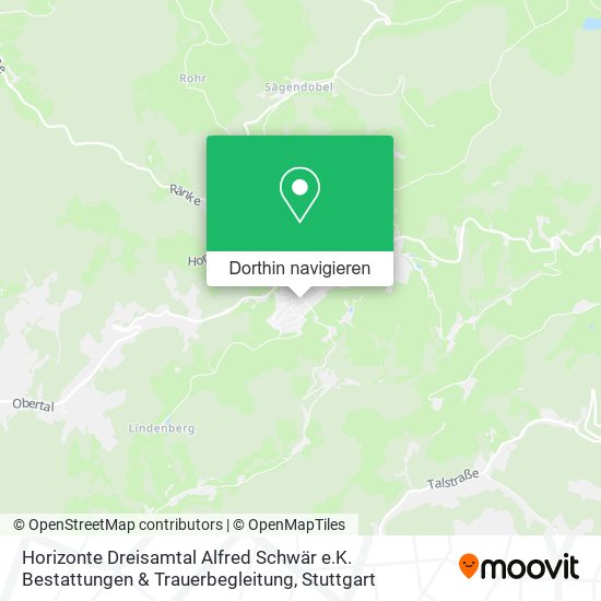 Horizonte Dreisamtal Alfred Schwär e.K. Bestattungen & Trauerbegleitung Karte