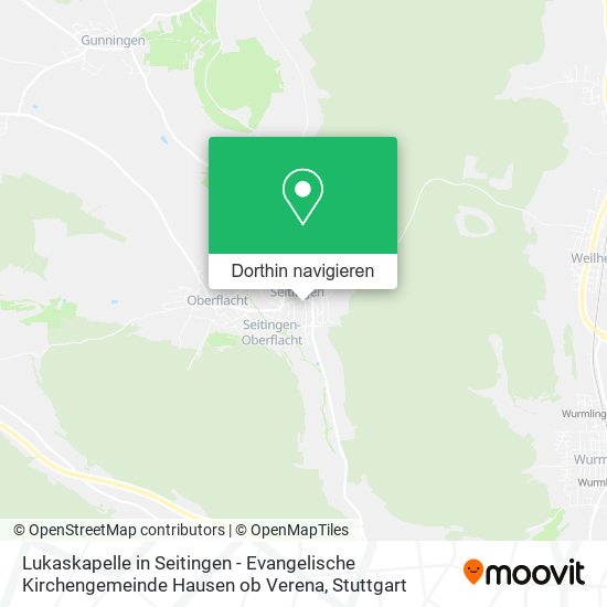 Lukaskapelle in Seitingen - Evangelische Kirchengemeinde Hausen ob Verena Karte