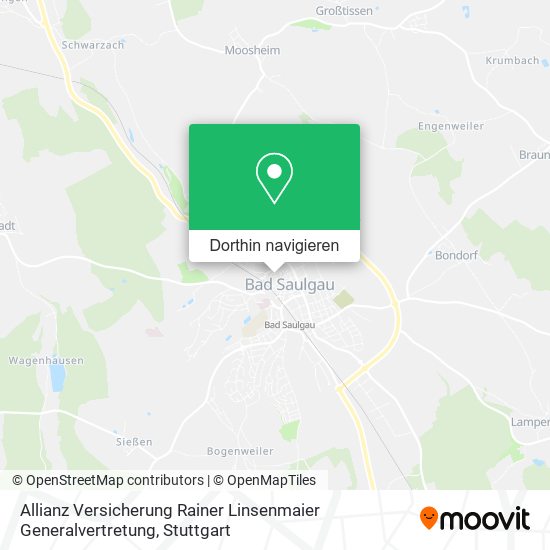 Allianz Versicherung Rainer Linsenmaier Generalvertretung Karte