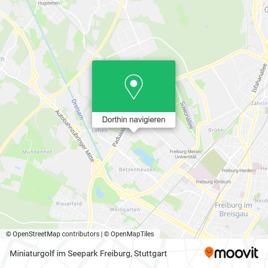 Miniaturgolf im Seepark Freiburg Karte