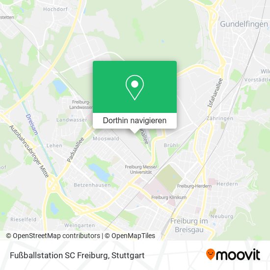 Fußballstation SC Freiburg Karte