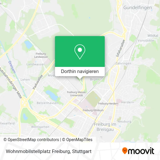 Wohnmobilstellplatz Freiburg Karte