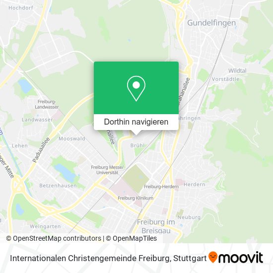 Internationalen Christengemeinde Freiburg Karte