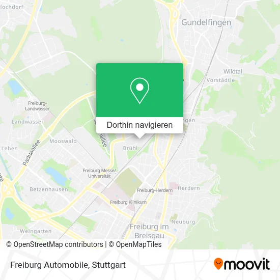 Freiburg Automobile Karte