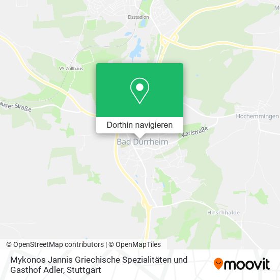 Mykonos Jannis Griechische Spezialitäten und Gasthof Adler Karte