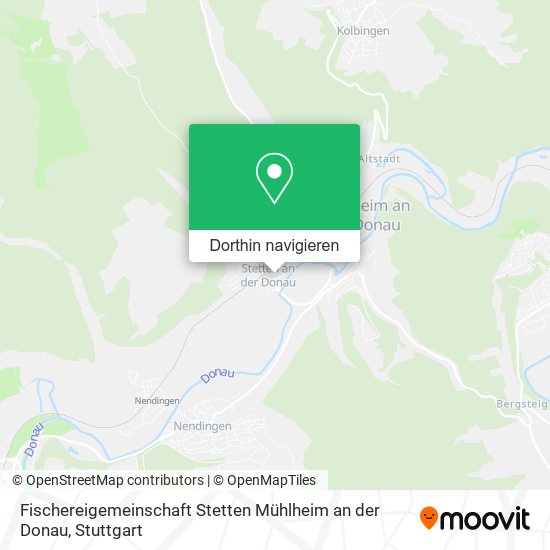 Fischereigemeinschaft Stetten Mühlheim an der Donau Karte